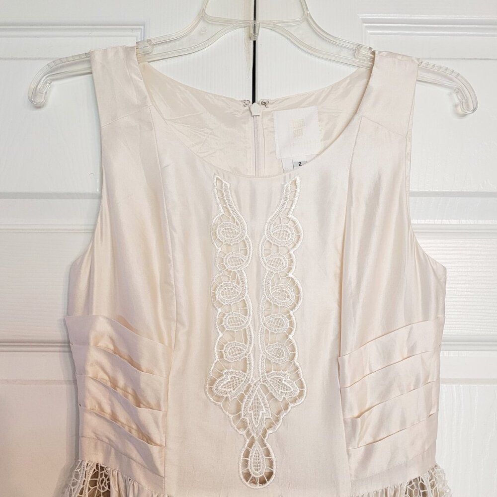 Anthropologie Anna Sui Rising Battenberg Silk Lace Ombre Fit and Flare Dress - Picture 7 of 10